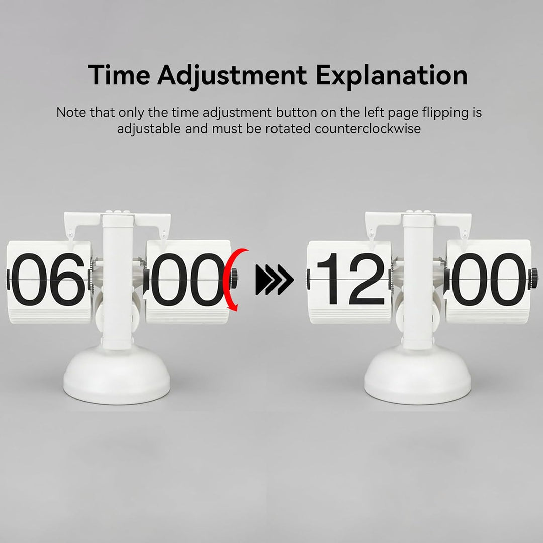 HERCHR Flip-Schreibtischuhr, Retro-Digital-Flip-Down-Uhr, Retro-Flip-Uhr, Automatische mechanische S