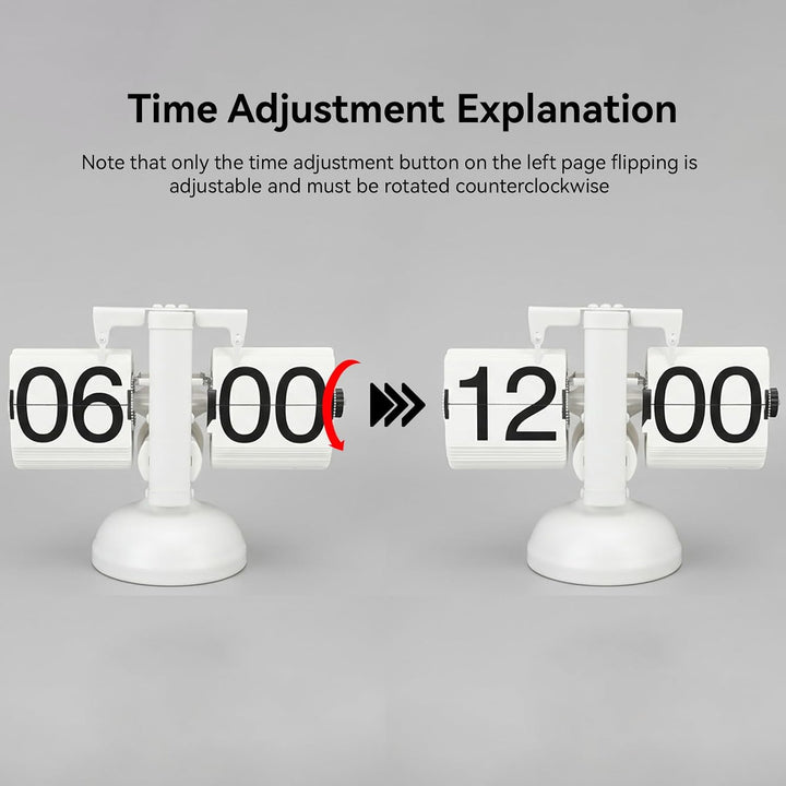 HERCHR Flip-Schreibtischuhr, Retro-Digital-Flip-Down-Uhr, Retro-Flip-Uhr, Automatische mechanische S