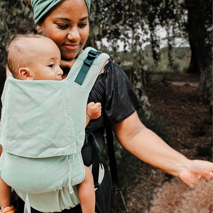 Hoppediz Buckle - 4-in-1 Babytrage für Neugeborene ab Geburt - Fullbuckle Tragehilfe mit 2 Schnallen