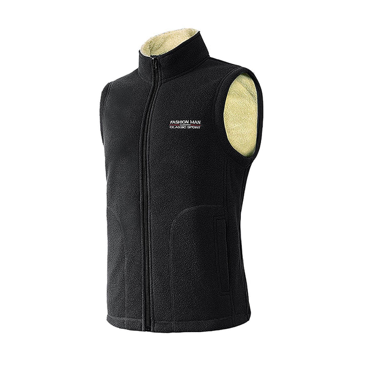 Fleeceweste Herren Gefütterte Weste Warme Arbeitsweste mit Taschen Lässige Winterjacke Schnelltrockn