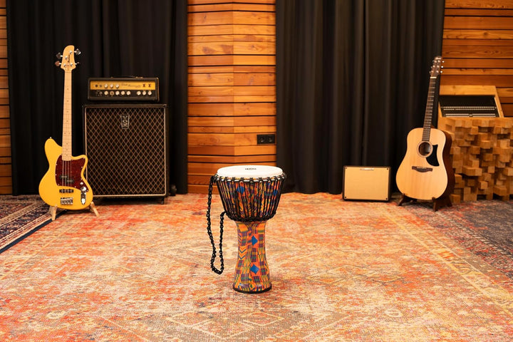Meinl Percussion 25cm Rope Tuned Travel Series Djembe Trommel - mit Ziegenfell - Musikinstrument für