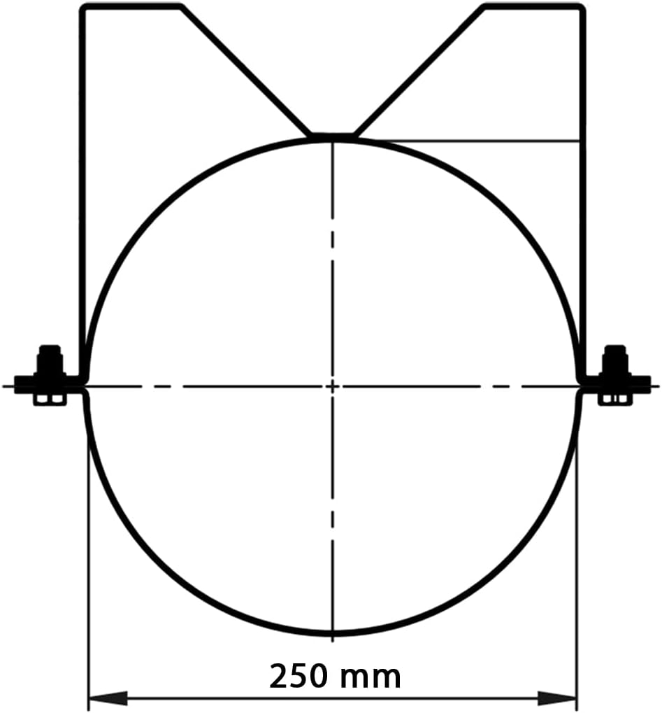 H&amp;M New Line Edelstahlschornstein Schornstein Einzelteil Zubehör Wandhalter Abstandhalter 50mm Absta
