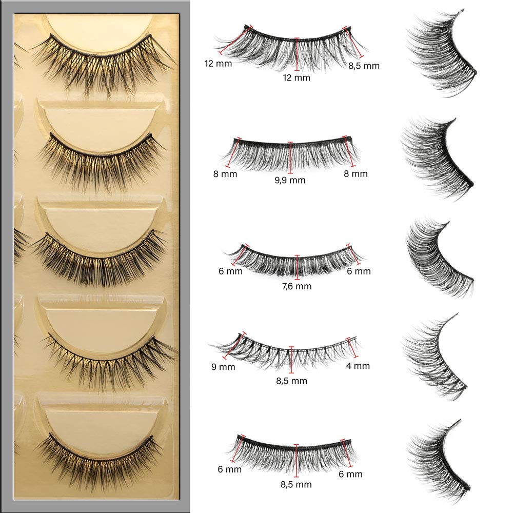 Quickstep Wimpern, Natural-MIX-Set, Keine Magnete! Revolution im Lasheszeitalter. Bestsellerbox - SE