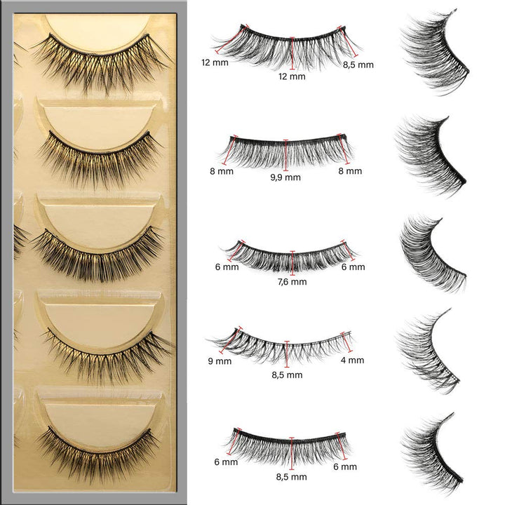 Quickstep Wimpern, Natural-MIX-Set, Keine Magnete! Revolution im Lasheszeitalter. Bestsellerbox - SE