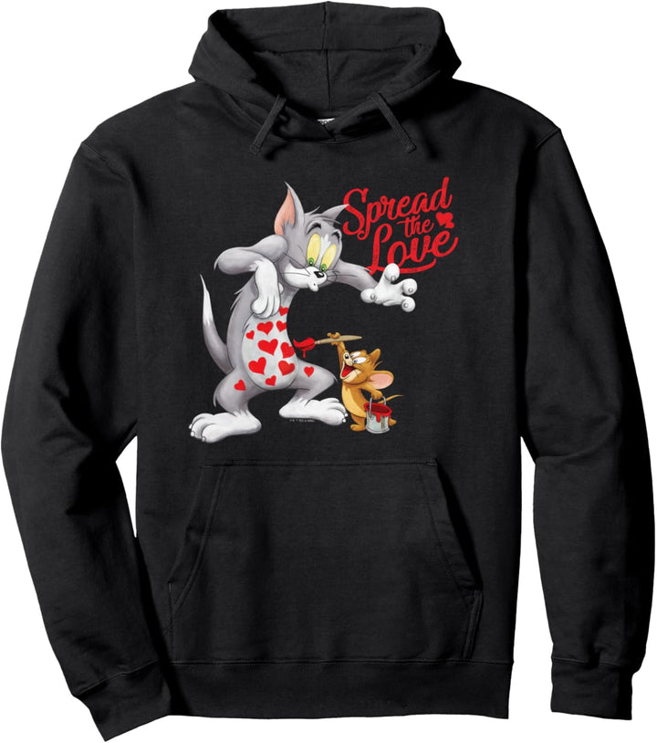 Tom and Jerry Valentine's Day Spread the Love Pullover Hoodie