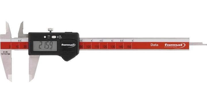 Format 7640201220 Digitaler Messschieber mit Daten, v. 200 mm mit Daten. 200mm, 200mm