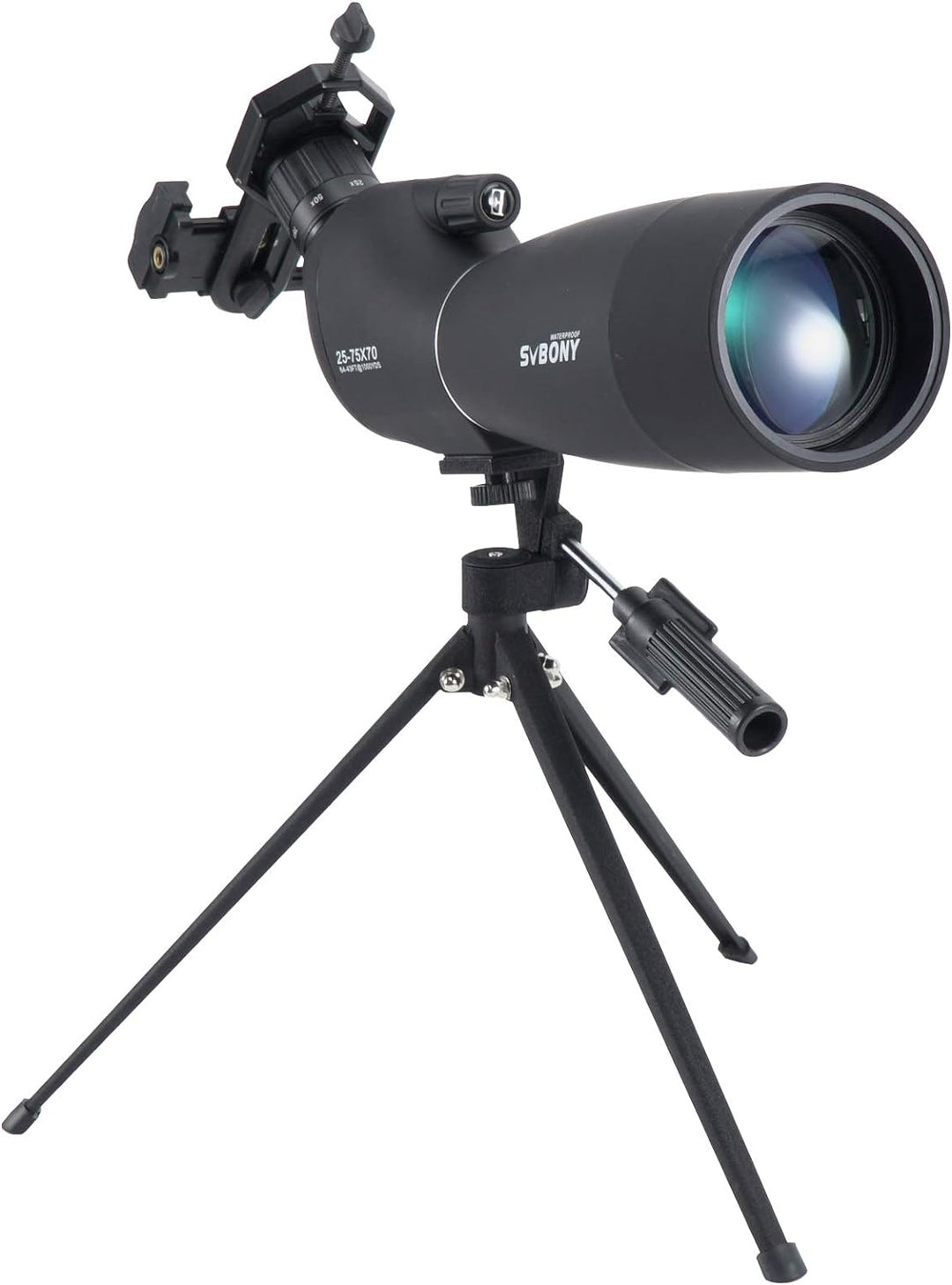 Svbony SV28 Spektiv, 25-75x70 Spektiv mit Stativ, HD BAK4 Prisma FMC Objektiv Spektiv mit Telefonada