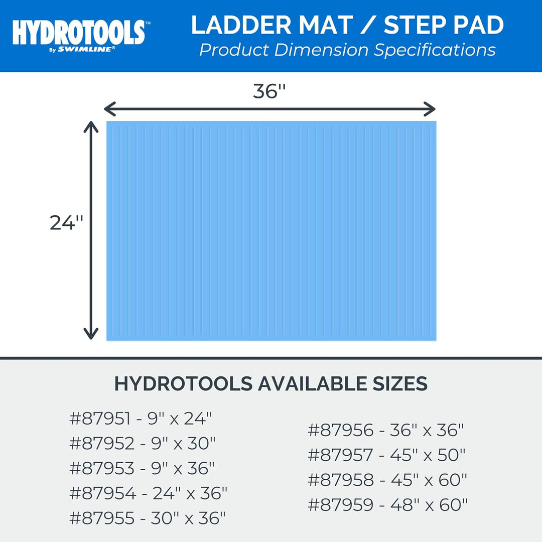 Swimline Hydro Tools Schutzmatte für Poolleiter, Trittschutz 9-Inch by 36-Inch blau, 9-Inch by 36-In