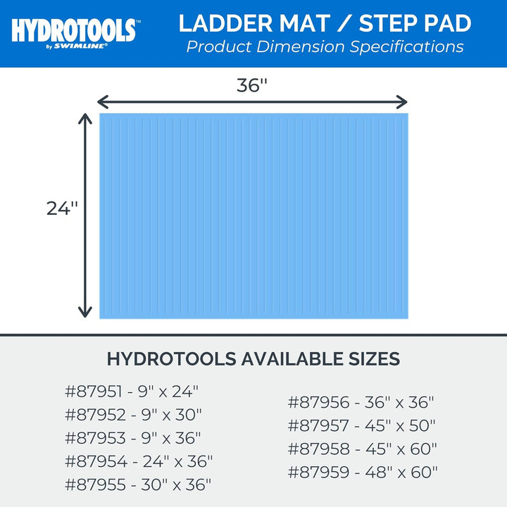 Swimline Hydro Tools Schutzmatte für Poolleiter, Trittschutz 9-Inch by 36-Inch blau, 9-Inch by 36-In