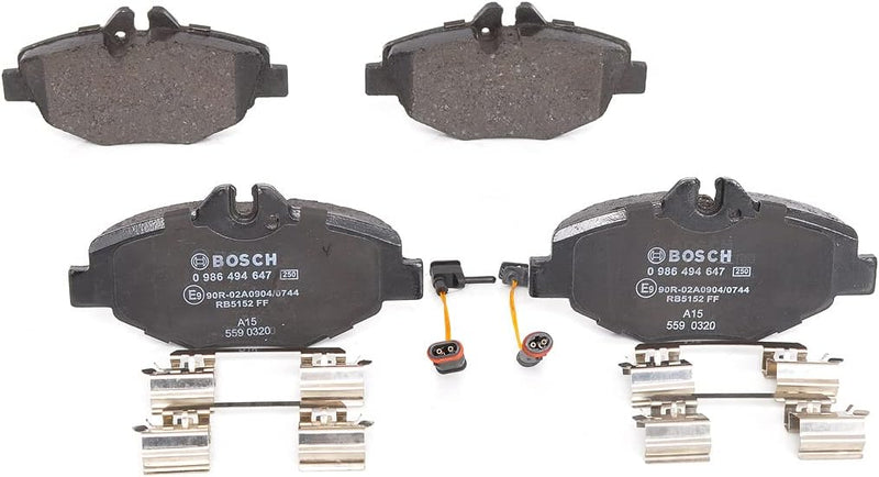 Bosch BP1197 Bremsbeläge - Vorderachse - ECE-R90 Zertifizierung - vier Bremsbeläge pro Set