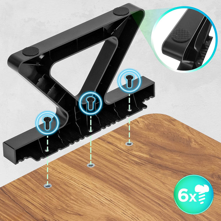 Duronic DM06-2 AW Monitorständer, 82 x 30 cm, Schreibtischaufsatz Erhöhung Bildschirmständer, Dual M