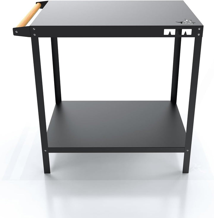 tuning-art GTB | Grilltisch | Beistelltisch | Outdoor | BBQ Servierwagen | 50 x 72 cm Tisch Schwarz,
