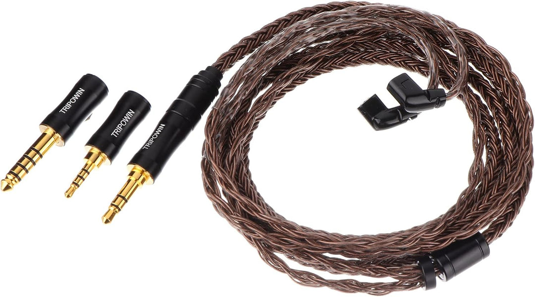 LINSOUL Tripowin Amber 32AWG OFC Oxygen Free Cable HiFi IEM Kabel mit austauschbarem 2.5mm/3.5mm/4.4