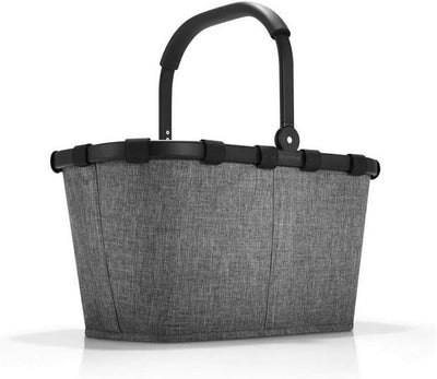 reisenthel carrybag Frame Twist Silver + Cover Black - Einkaufskorb mit Cover und praktischer Innent