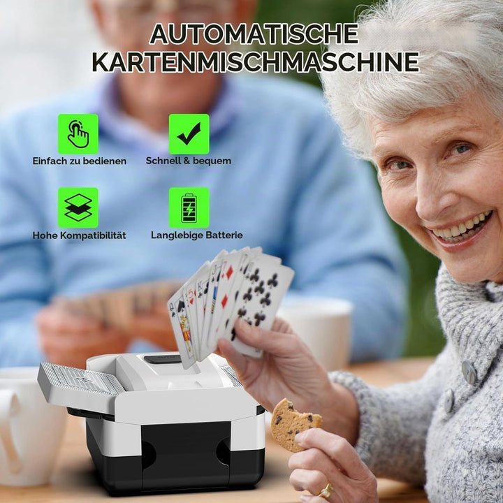 Karten Mischer Kartenmischmaschine, Automatischer Kartenmischer für 1-2 Decks, Elektrische Mischmasc