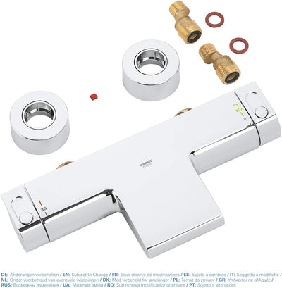 GROHE Grohtherm 2000 - Thermostat- Wannenbatterie (integrierte Wassersparfunktion, XL Wasserfall, Si