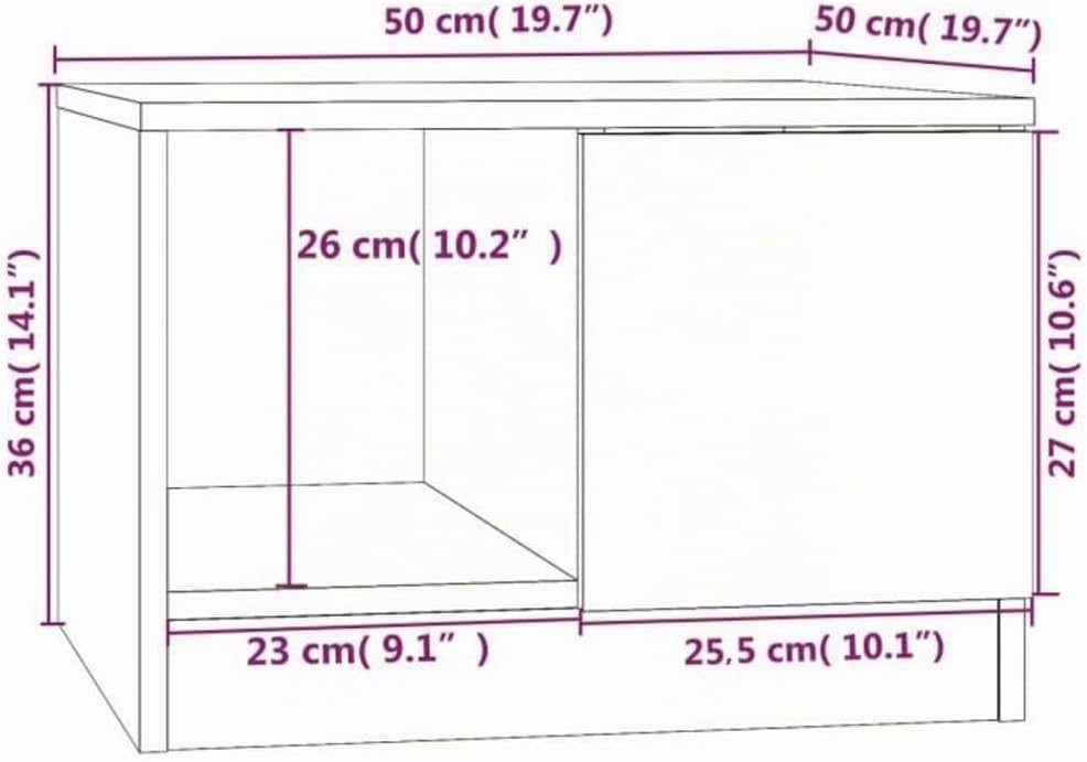 vidaXL Couchtisch mit 2 Fächern Beistelltisch Wohnzimmertisch Kaffeetisch Sofatisch Teetisch Tisch W