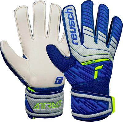 Reusch Jungen Attrakt Junior Unisex Torwarthandschuhe mit Aussennaht Schnitt und Solid Belag, Geeign