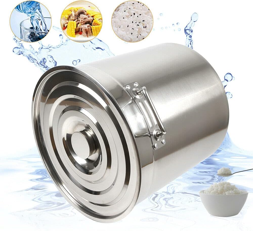 Kochtopf Suppentopf mit Deckel 35/50/70 Liter Gulaschkessel Campingkochtopf Edelstahl Topf Kochtopf,