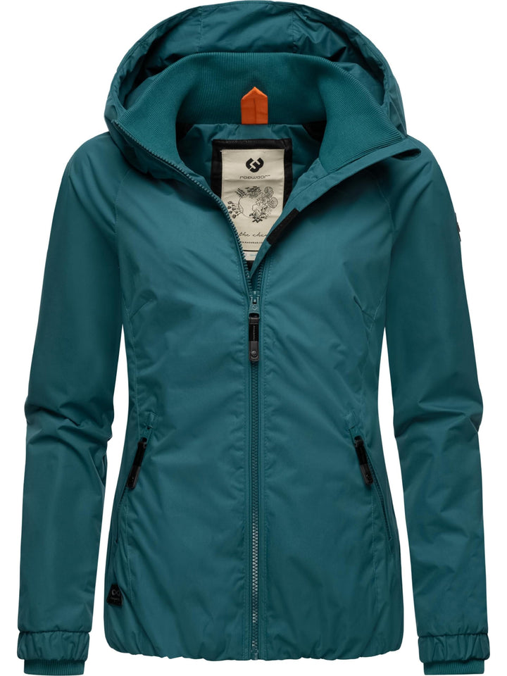 Ragwear Damen wasserdichte Übergangsjacke leichte Jacke kurz mit Kapuze Dizzie Intl XS-6XL XS Baltic
