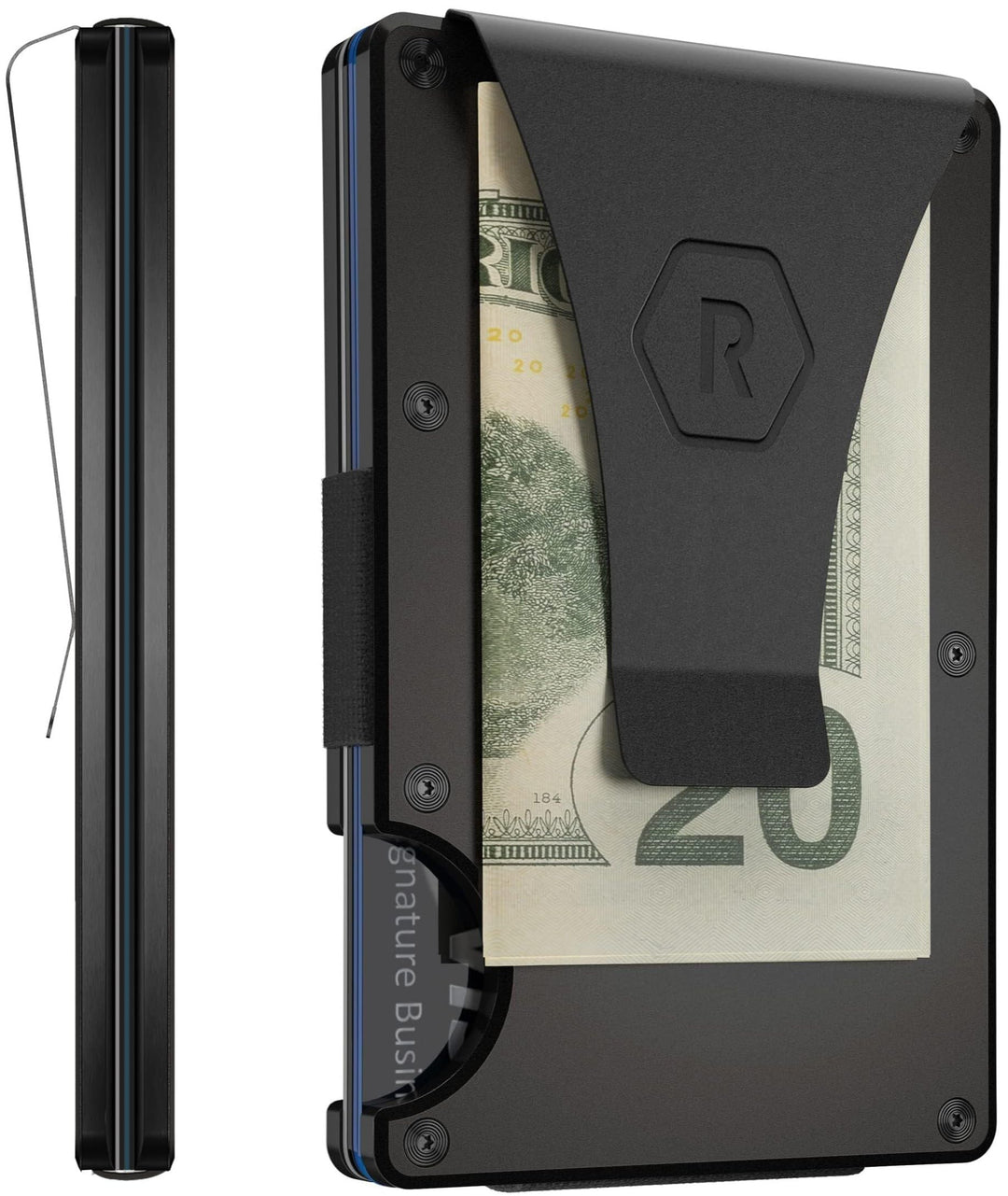 The Ridge Minimalist Slim Wallet for Men – Kreditkartenetui mit RFID-Blockierung auf der Vordertasch