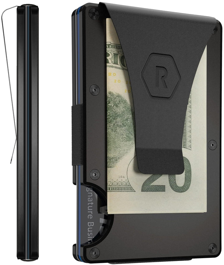 The Ridge Minimalist Slim Wallet for Men – Kreditkartenetui mit RFID-Blockierung auf der Vordertasch