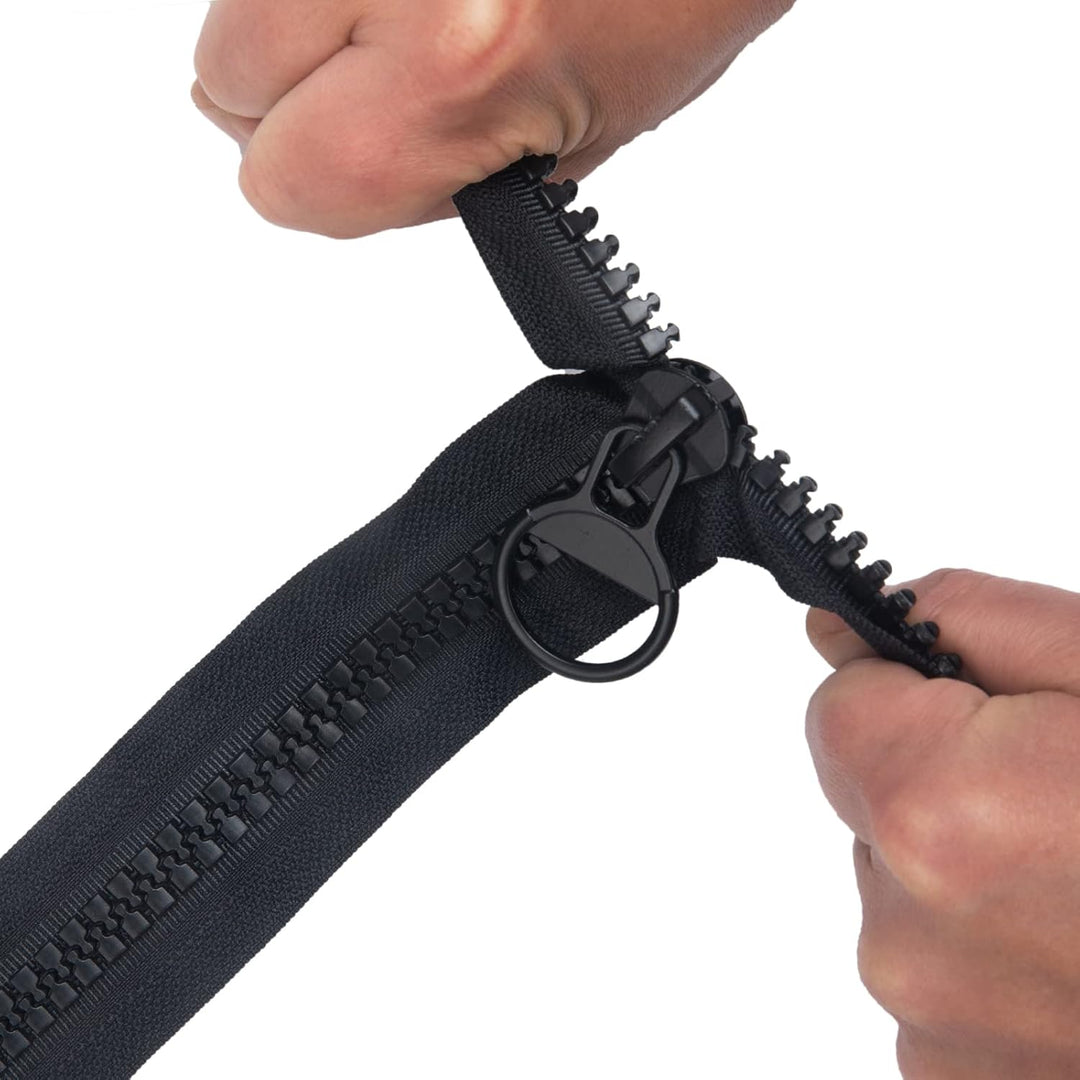 Reissverschluss Kunststoff 2 Wege 60 cm #15 grosse Teilbar Schwarze Reissverschluss für Mantel Daune