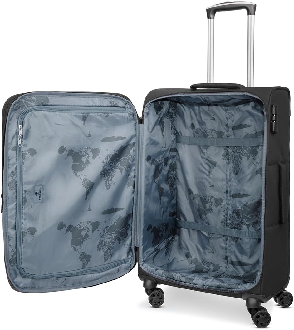 Franky Melbourne 3.0 Koffer Set 3-Teilig | Weichschalen Trolleyset mit 4 Rollen, arretierbarer Griff