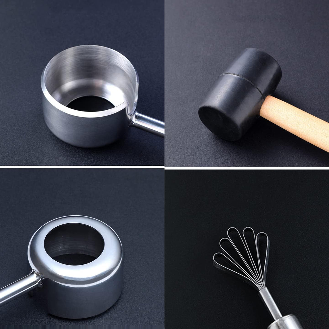 HZIYOU Kokosnussöffner-Werkzeug-Set, Edelstahl-Kokosnussöffner-Kit in Lebensmittelqualität, Schalenö