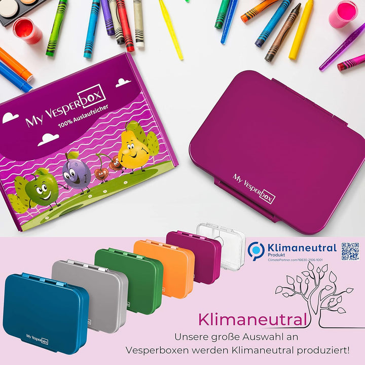 My Vesperbox – Bia - Bento Box Kinder - NEU - VERSTÄRKTE VERSCHLÜSSE - Auslaufsicher & BPA Frei - ex