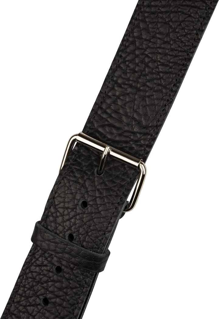 Jackson Shark Fin Leather Strap, Red and Black, 2"