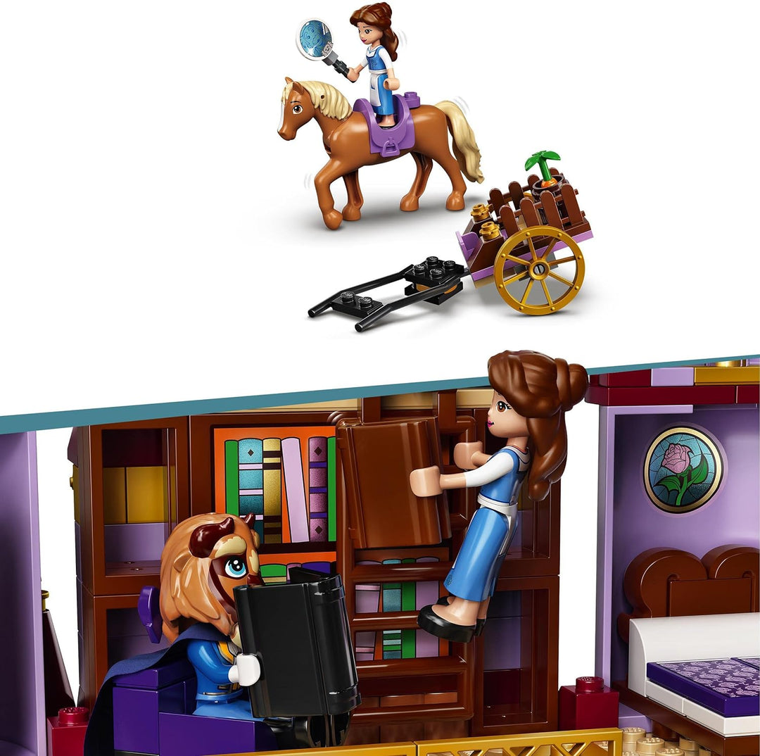 LEGO 43196 Disney Princess Belles Schloss, Schöne und das Biest, Prinzessin Schloss und Belle Mini P