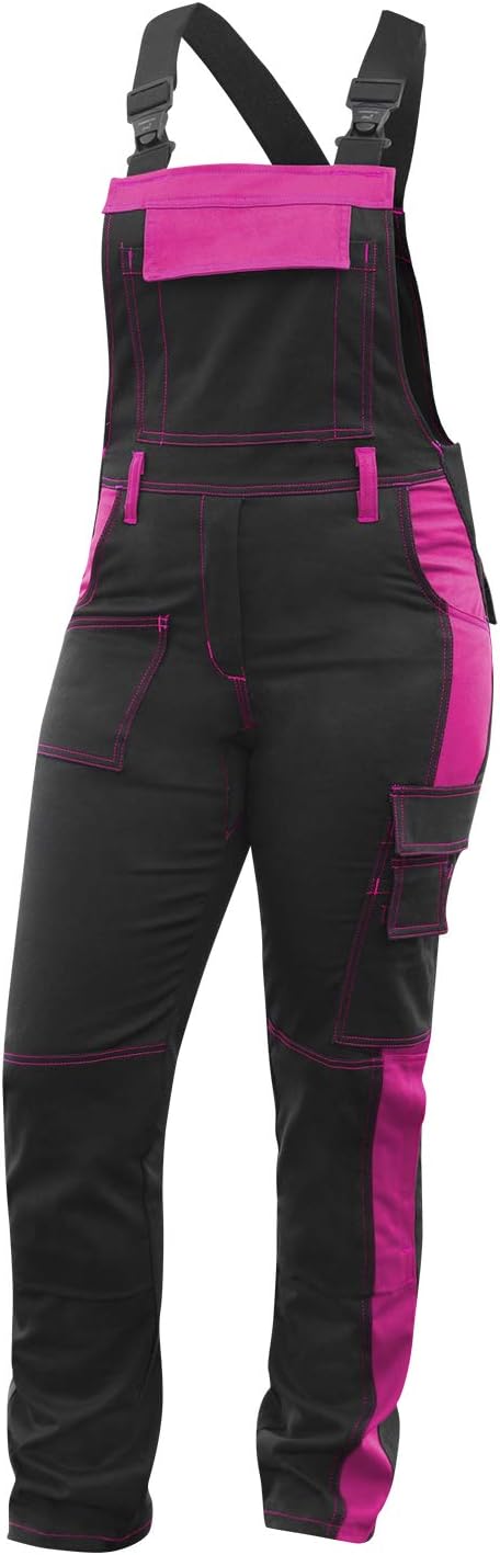 strongAnt Latzhose Damen stretch Arbeitshose für Frauen mit Kniepolstertaschen Baumwolle Cargo Hose