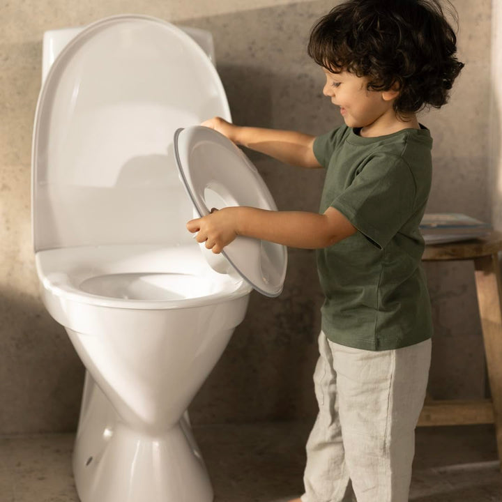 Babybjörn Toilettensitz, Weiss/Grau + Tritthocker, Weiss/Grau Toilettensitz + Tritthocker Weiss/Grau
