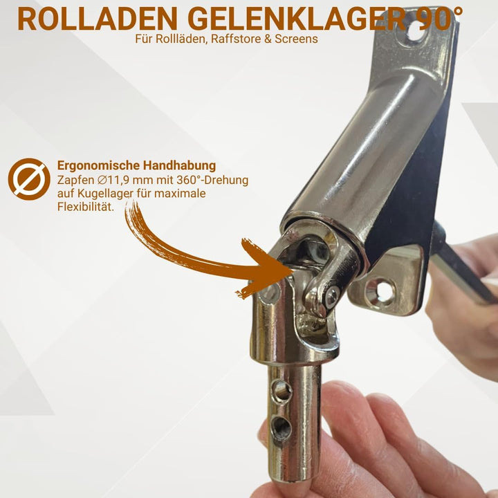 Rolladen Gelenklager 90° Lager Getriebe für Rolladen Rolladenlager Rolladen Kurbelgetriebe Gelenklag