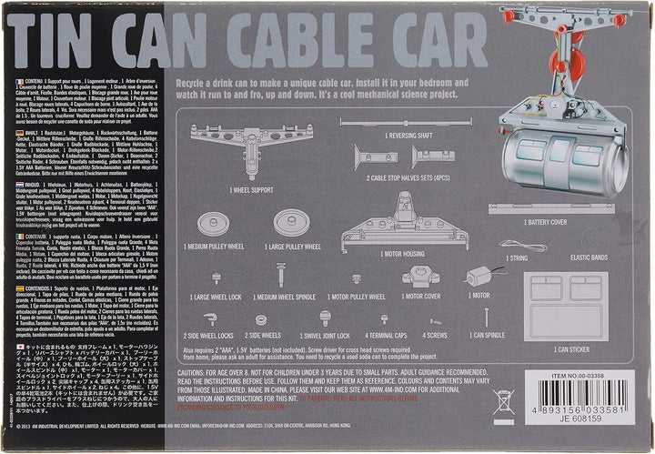 4M Tin Can Cable Car 1 Mehrfarbig, 1 Mehrfarbig