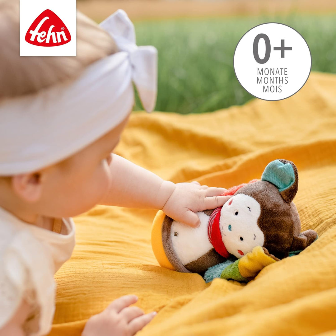 Fehn Stehaufmännchen Baby Fledermaus & Motorikwürfel Funky Friends - Motorikspielzeug Baby Aktivität