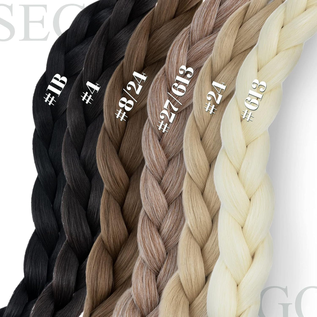 SEGO 86cm Braid Extensions Ponytail Haarteil Lang Pferdeschwanz Haare zum Einflechten Haare zum Einf