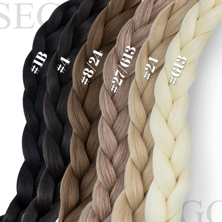 SEGO 86cm Braid Extensions Ponytail Haarteil Lang Pferdeschwanz Haare zum Einflechten Haare zum Einf