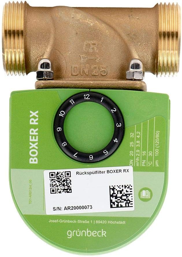 Grünbeck 101515 Rückspülfilter (Wasserfilter) BOXER RX - DN 25 (1") - zur Filtration von Trinkwasser