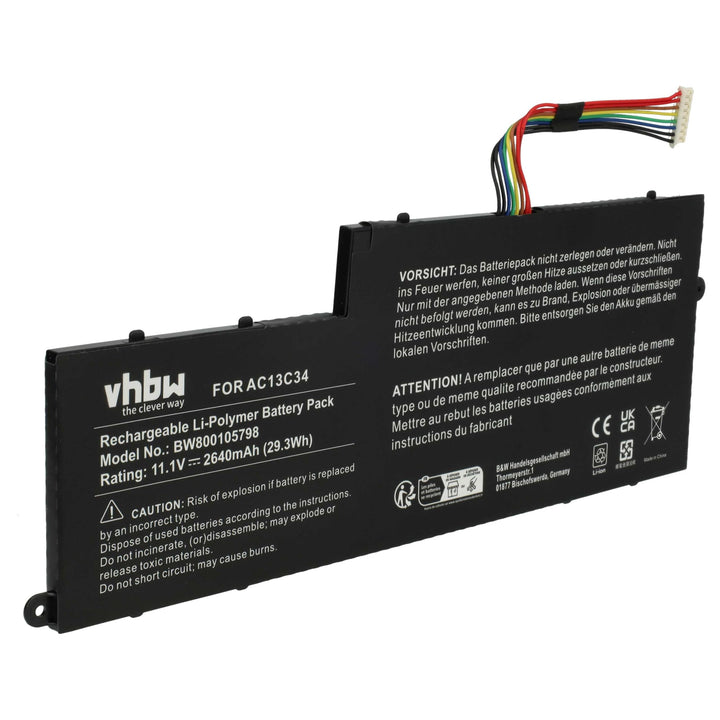 vhbw Akku kompatibel mit Acer Aspire V5-122P-0600, V5-122P-0607, V5-122P-0637, V5-122P-0643 Notebook