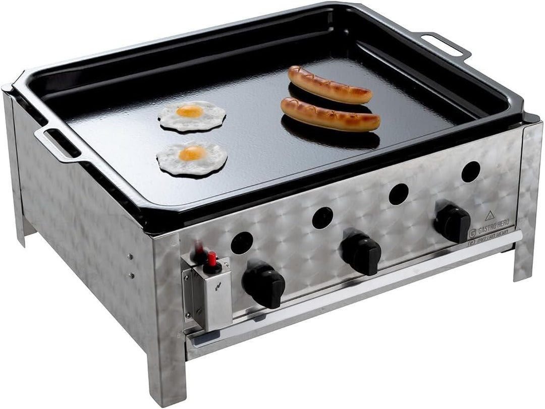 Grillpfanne für Kombibräter TBG3-T – robuste Edelstahl-Pfanne für Fleisch, Fisch & Gemüse – langlebi