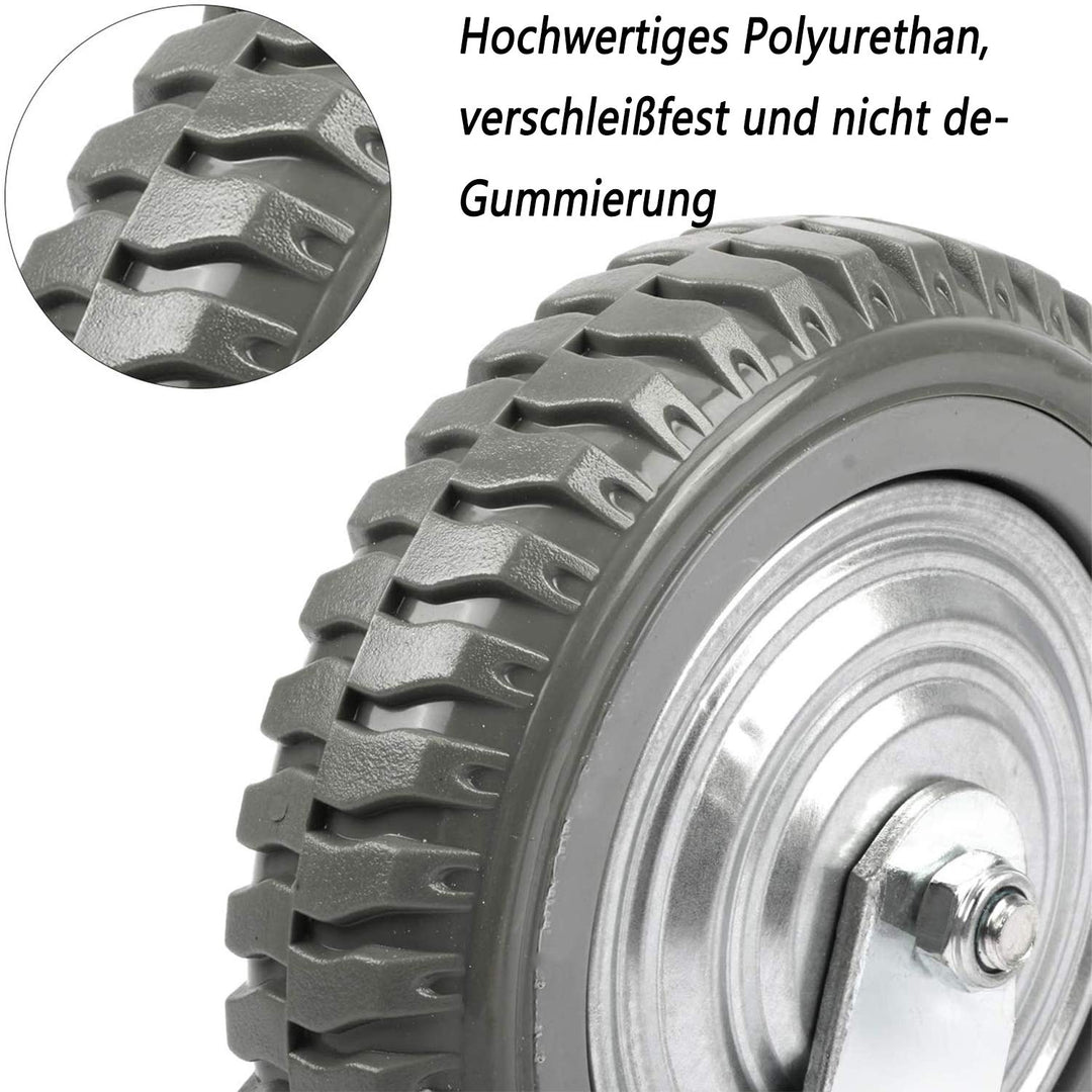 uyoyous 4 Stück Lenkrollen, Outdoor Schwerlastrollen 200mm Industrierollen 360° Drehbar Transportrol