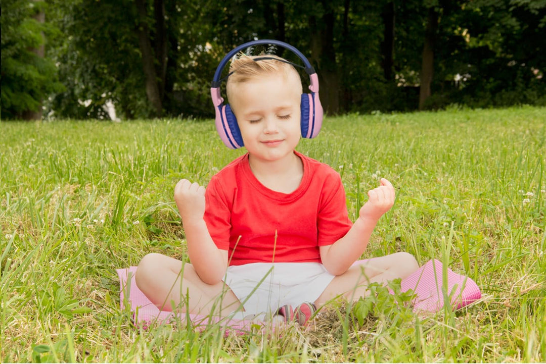 SIMOLIO Bluetooth Kinder Kopfhörer mit Legrenzter Lautstärke, Kindersicherer Kopfhörer mit Share Por
