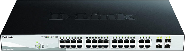 D-Link DGS-1210-24P/E Gigabit Smart Switch (24-Port, 4X SFP, 56 Gbps Schaltleistung) - Nur EU-Netzka