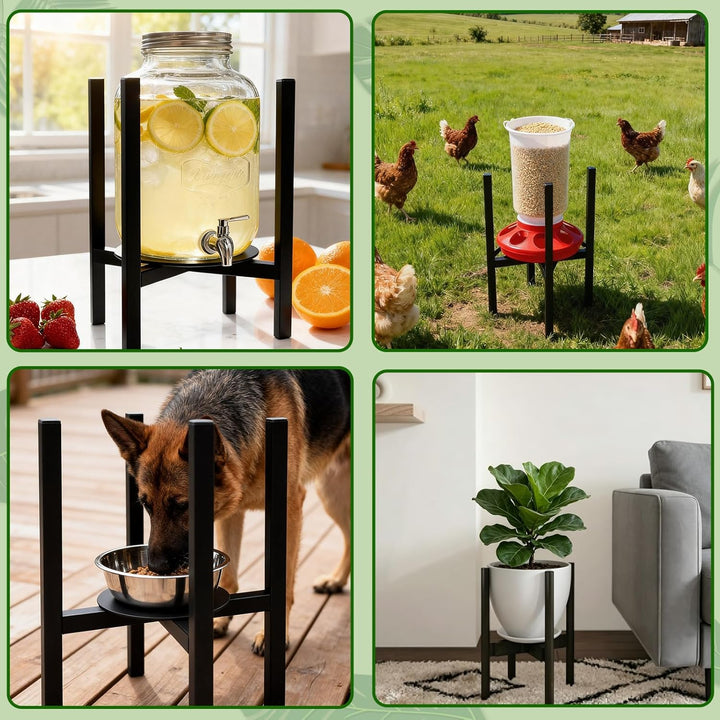 Verstellbarer Blumenständer metall 24–38cm,Pflanzenständer mit Tablett 12cm