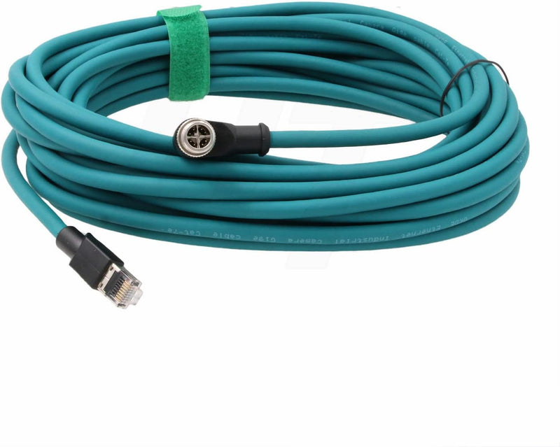 Netzwerkkabel für Basler Cognex Sensor M12 8-polig X-Code RJ45, Cat7e Ethernet-Kabel, geschirmt, hoc