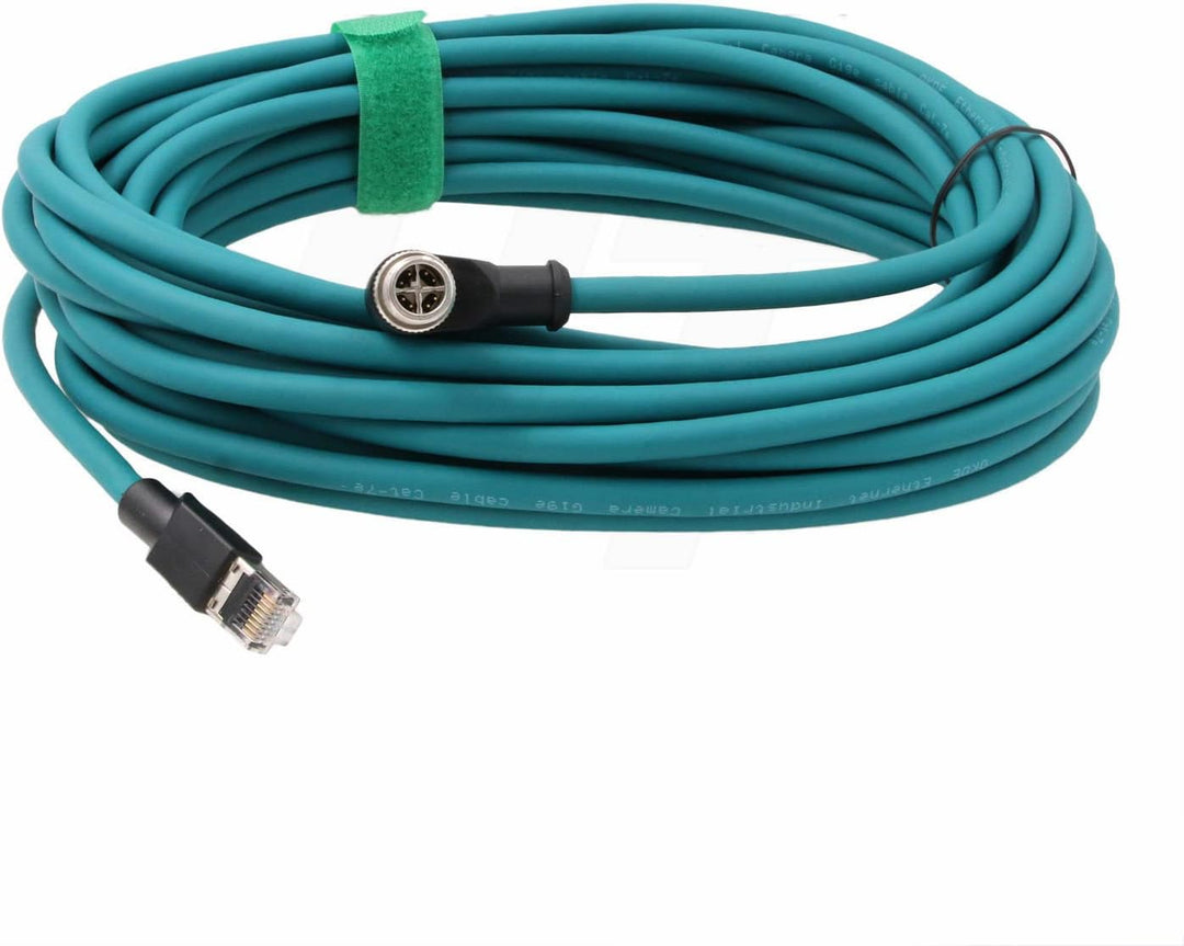 HangTon M12 Ethernet 8 Pole X-Code RJ45 Kabel für Cognex Industriekamera Sensor, rechtwinklig 90 Gra