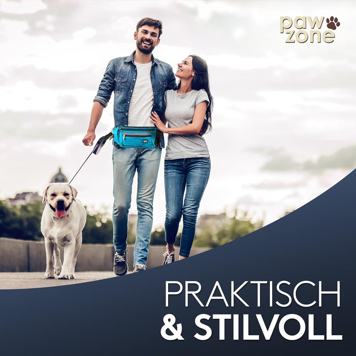 PAWZONE Futterbeutel Hunde - Leckerlibeutel für Hunde - Bauchtasche für Hunde Zubehör - Leckerlitasc
