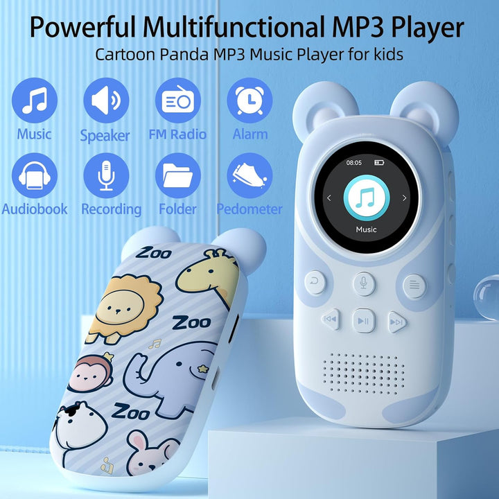 PINHUI Kinder MP3 Player Bluetooth 5.3 mit 32GB, musikplayer für Kinder,Lautsprecher, Aufhängeschnur